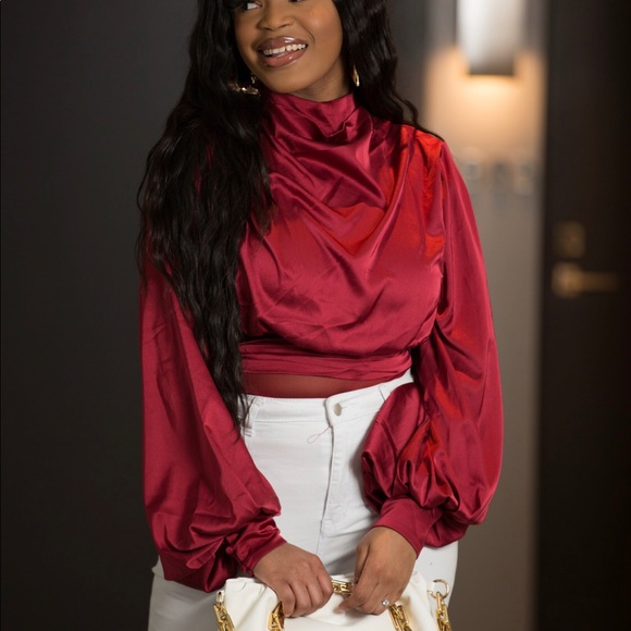 Classy silk long sleeves Blouse - Picture 4 of 6